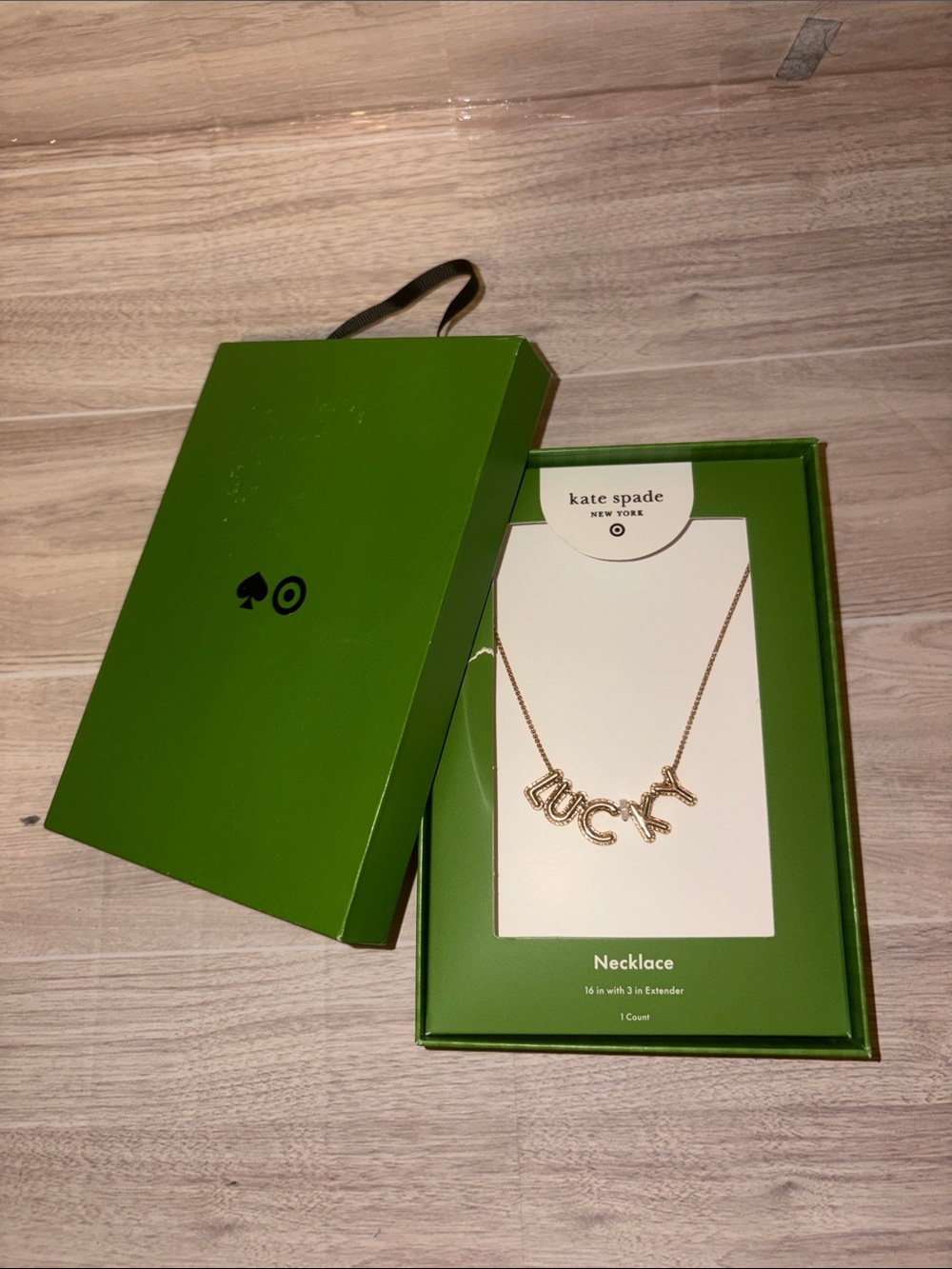 kate spade Gold 'LUCKY' Letter Pendant Necklace